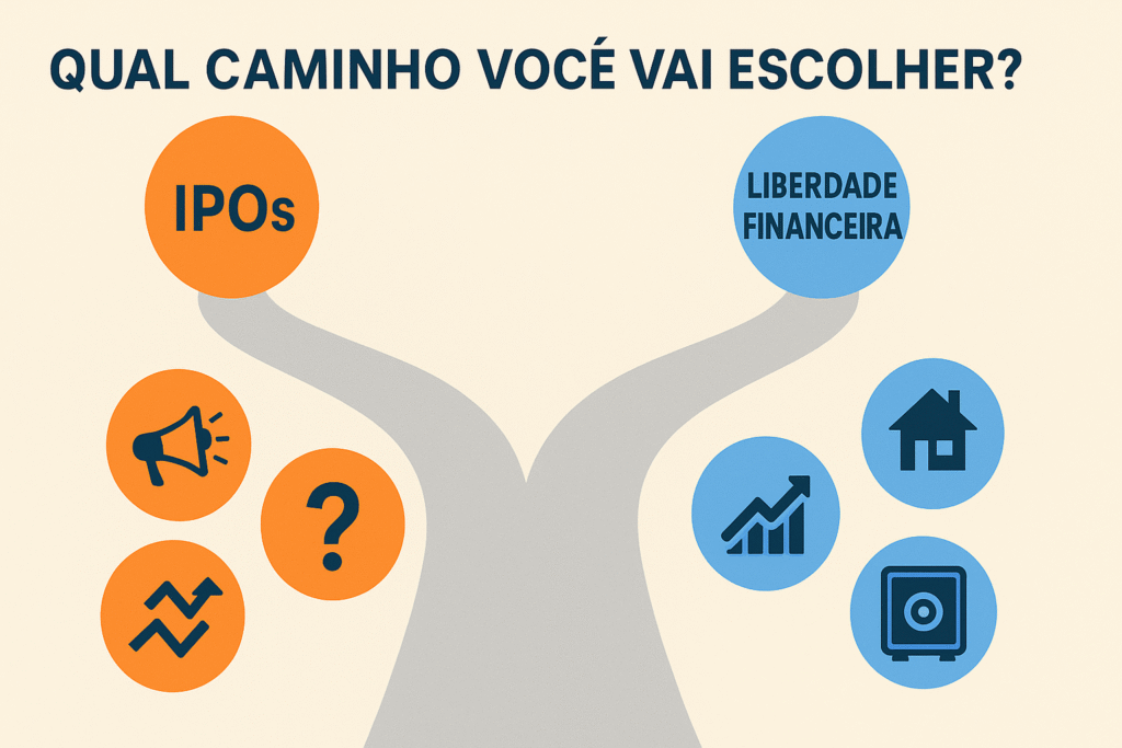 Comparação entre investir em IPOs e investir para liberdade financeira