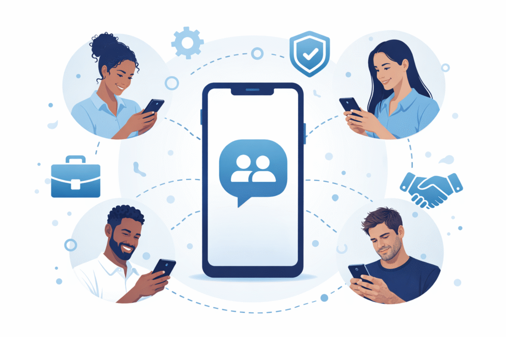 Plataforma digital conectando freelancers e contratantes de forma segura e organizada por meio de tecnologia